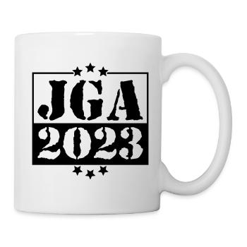 JGA 2023 Team Bräutigam - Junggesellenabschied - Tasse - Weiß - Rechts