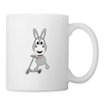 ROLLER - ESEL - TIER - TIERISCH - KIND - BABY - Tasse - Weiß - Rechts