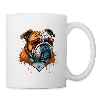 Bouledogue à l’allure dure - Mug blanc - blanc - Droite