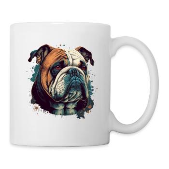 Bulldog Head Illustration - Mug - white - Right