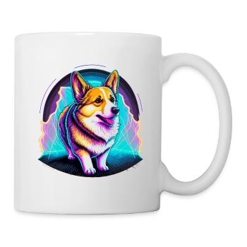Adorable Vaporwave Corgi - Mug - white - Right