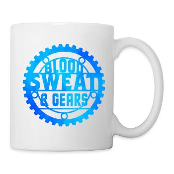 Blood Sweat And Gears Car Mechanic Automobile Love - Tasse - Weiß - Rechts