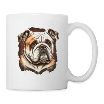 Bouledogue vintage - Mug blanc - blanc - Droite