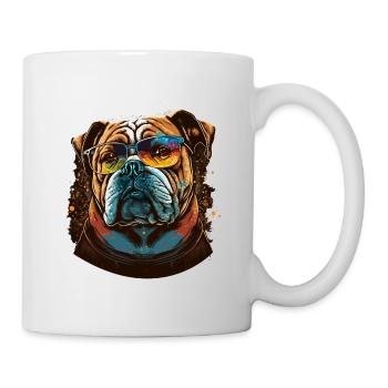 Erwachsene Bulldogge - Tasse - Weiß - Rechts