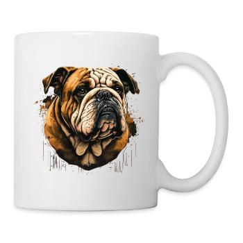 Bulldog Face - Mug - white - Right
