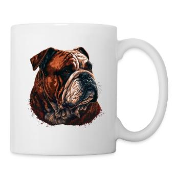 Bouledogue brun - Mug blanc - blanc - Droite