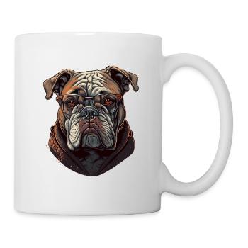 Alte Bulldogge - Tasse - Weiß - Rechts