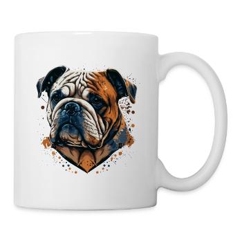 Sad Face Bulldog - Mug - white - Right