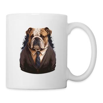 Bulldog in a Brown Suit - Mug - white - Right