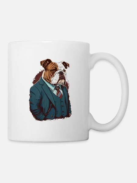 Bouledogue fasionnable - Mug blanc - blanc