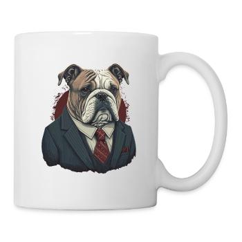 Bulldog à la recherche professionnelle - Mug blanc - blanc - Droite