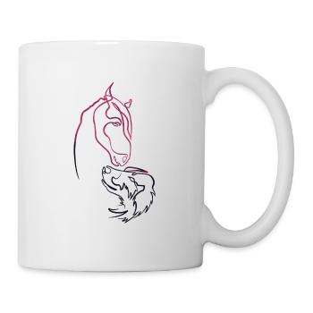 Tierfreunde - Pferd & Hund - Tasse - Weiß - Rechts