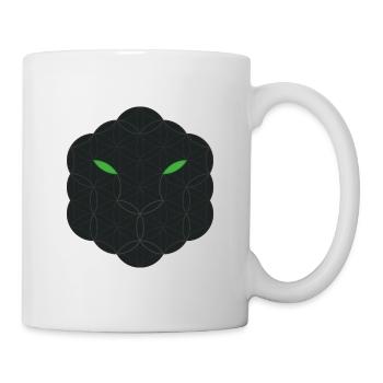 Sacred Jaguar - Jaguar Gesicht des Lebens / Dunkel. - Tasse - Weiß - Rechts