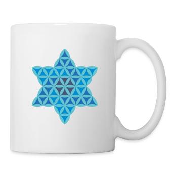 Heiliger Stern - Stern des Lebens 02/Inv/Blau. - Tasse - Weiß - Rechts