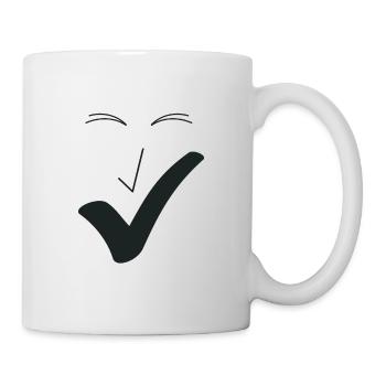 Feines Lächeln Feines Gesicht A01. - Tasse - Weiß - Rechts