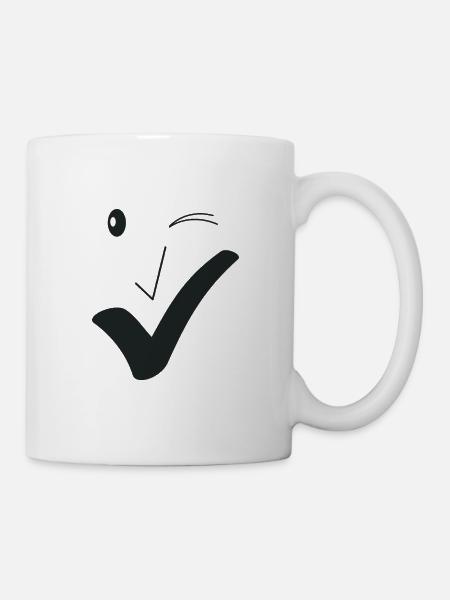 Feines Lächeln Feines Gesicht A03. - Tasse - Weiß