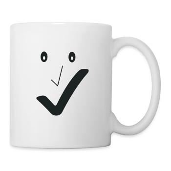 Feines Lächeln - Feines Gesicht 02. - Tasse - Weiß - Rechts