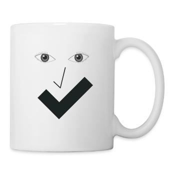 Feines Lächeln Feines Gesicht B01. - Tasse - Weiß - Rechts