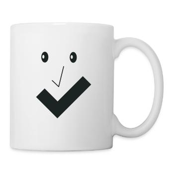 Feines Lächeln - Feines Gesicht B01. - Tasse - Weiß - Rechts