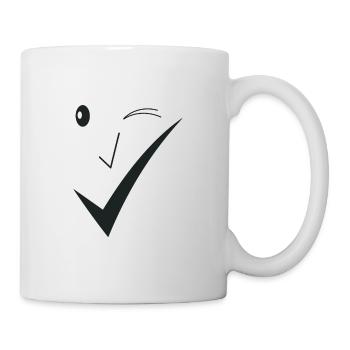 Feines Lächeln - Feines Gesicht D01. - Tasse - Weiß - Rechts