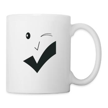 Feines Lächeln - Feines Gesicht F02. - Tasse - Weiß - Rechts