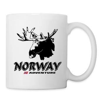Norvège - Elk - Drapeau norvégien - Mug blanc - blanc - Droite
