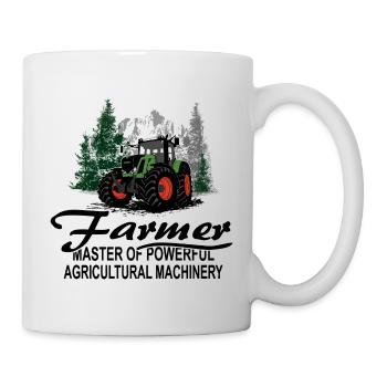 Traktor - Schlepper - Landwirt - Bauer - Tasse - Weiß - Rechts