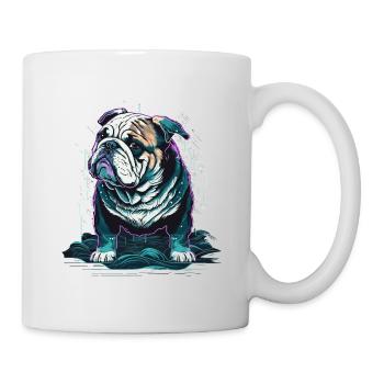 Kleine Bulldogge - Tasse - Weiß - Rechts