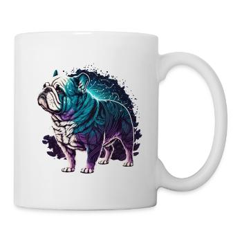 Leafy Bulldog Vaporwave - Mug - white - Right