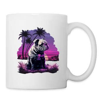 Bouledogue solitaire - Mug blanc - blanc - Droite