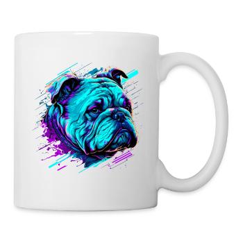 Vaporwave Old Bulldog - Mug blanc - blanc - Droite