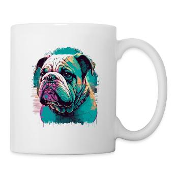 Bouledogue Art Vert - Mug blanc - blanc - Droite
