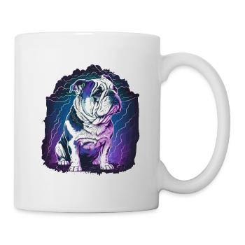 Vaporwave Bulldog Bad Weather - Mug - white - Right