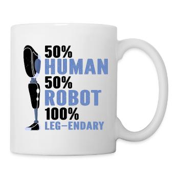 Artificial leg design for leg prostheses - Mug - white - Right