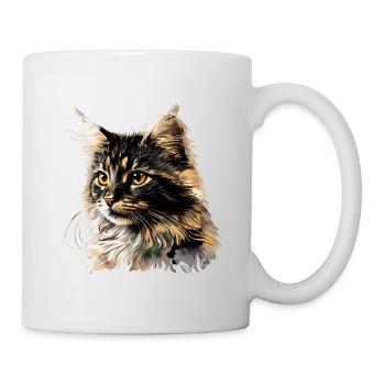 Die Katze - Tasse - Weiß - Rechts
