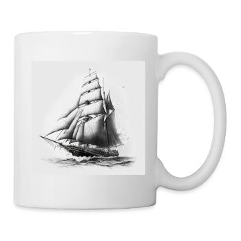 Segelschiff - Tasse - Weiß - Rechts