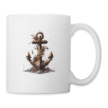 nautischer Anker - Tasse - Weiß - Rechts