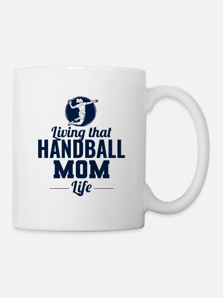 Handball Mama Muttertag - Tasse - Weiß