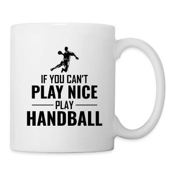 Handballspieler Sport Team Handballer Lustiger Spruch - Tasse - Weiß - Rechts