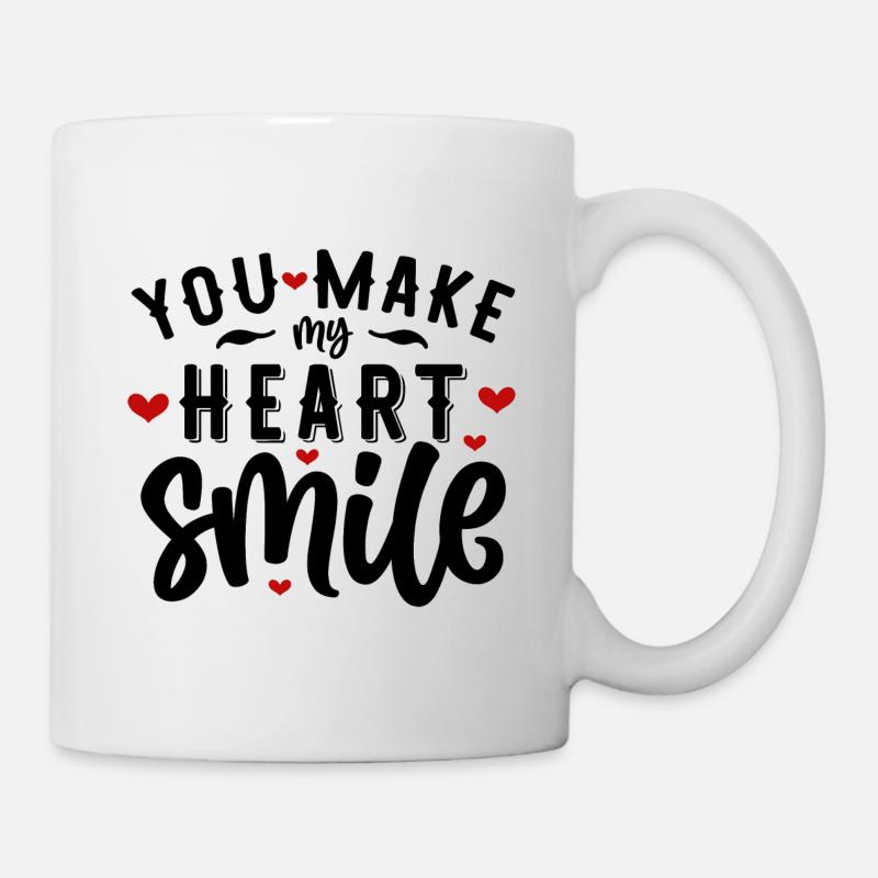YouMakeMyHeartSmile - Tasse - Weiß