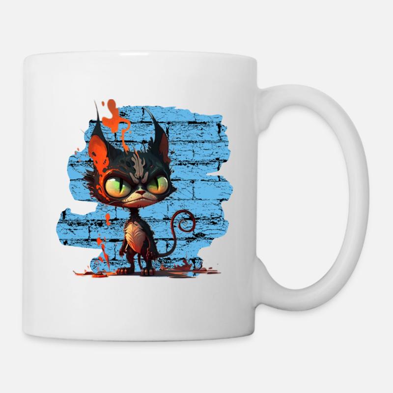 Drôle de chat - Mug blanc - blanc