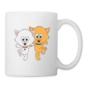 KATZEN - TANZEN - KATZE - TÄNZERIN - TÄNZER - Tasse - Weiß - Rechts
