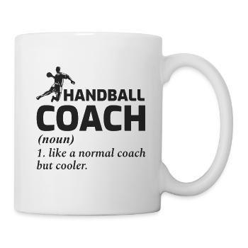 Handballtrainer Handballer Lustiger Spruch - Tasse - Weiß - Rechts