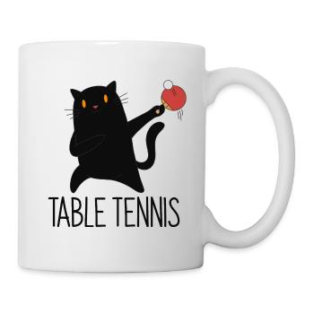 Table Tennis Katze Pingpong Black Cat Outfit - Mug blanc - blanc - Droite