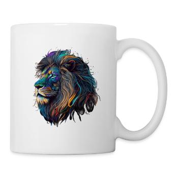 Löwe iriszierend - Tasse - Weiß - Rechts