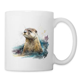Otter - Tasse - Weiß - Rechts