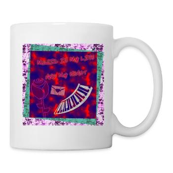 Music is my Life and my Heart - Tasse - Weiß - Rechts