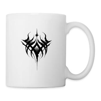 Schwarzer Müll Tattoo - Tasse - Weiß - Rechts