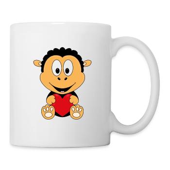HERZ - LIEBE - VERLIEBT - SCHAF - TIERISCH - TIER - Tasse - Weiß - Rechts