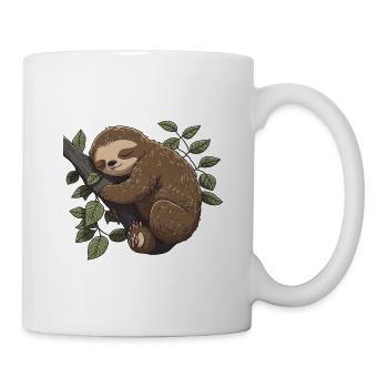 paresseux doux sommeil animal chemise de couchage - Mug blanc - blanc - Droite